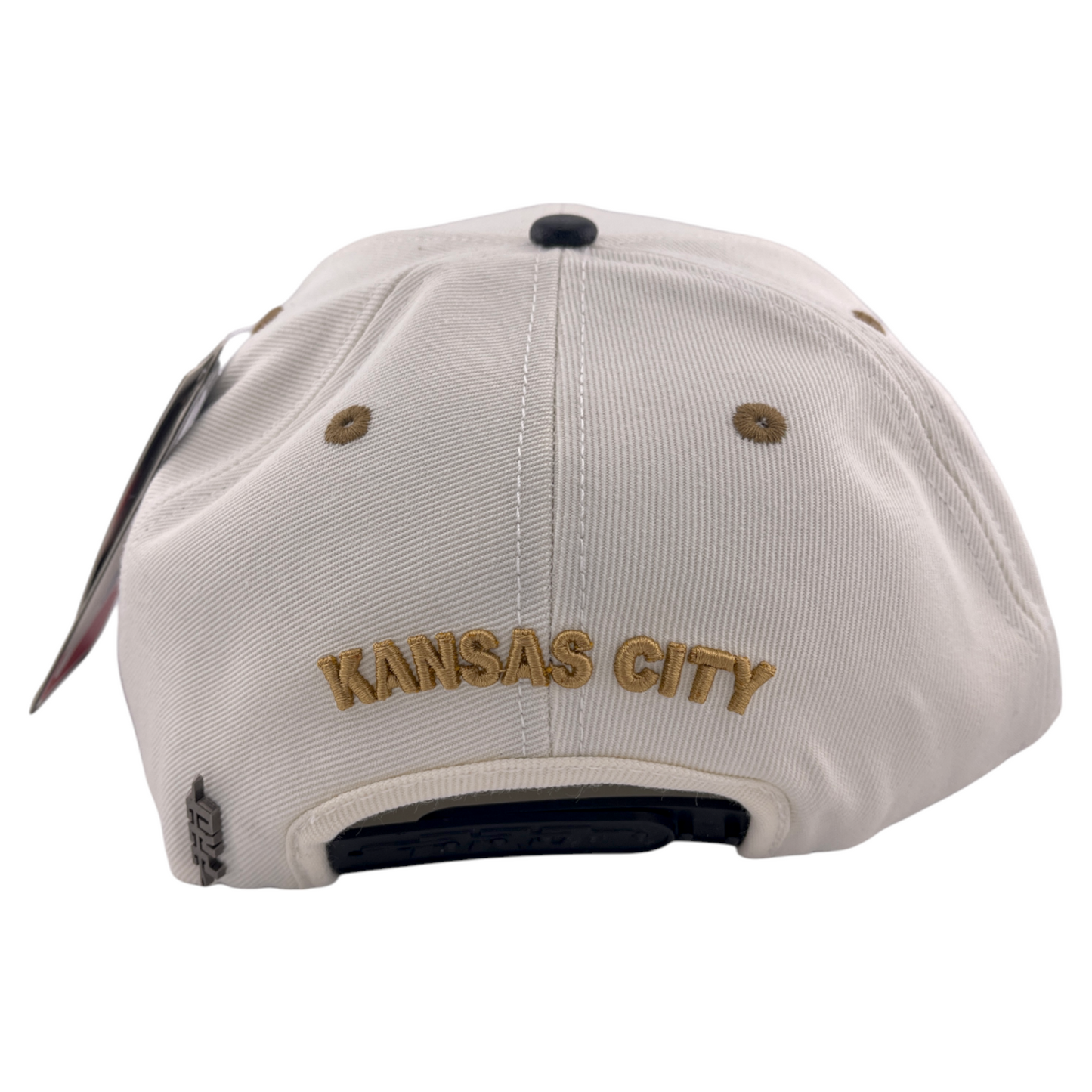 Pro Standard Kansas City Royals MLB Script Logo Patch Ivory/Gold Snapback Hat Cap