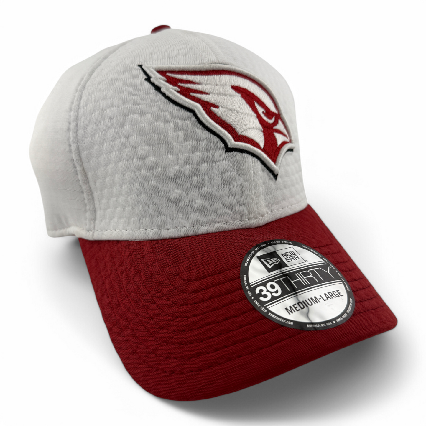 New Era Arizona Cardinals NFL 2024 Training Camp White 39Thirty Flex Fit Hat Cap