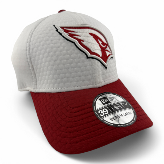 New Era Arizona Cardinals NFL 2024 Training Camp White 39Thirty Flex Fit Hat Cap