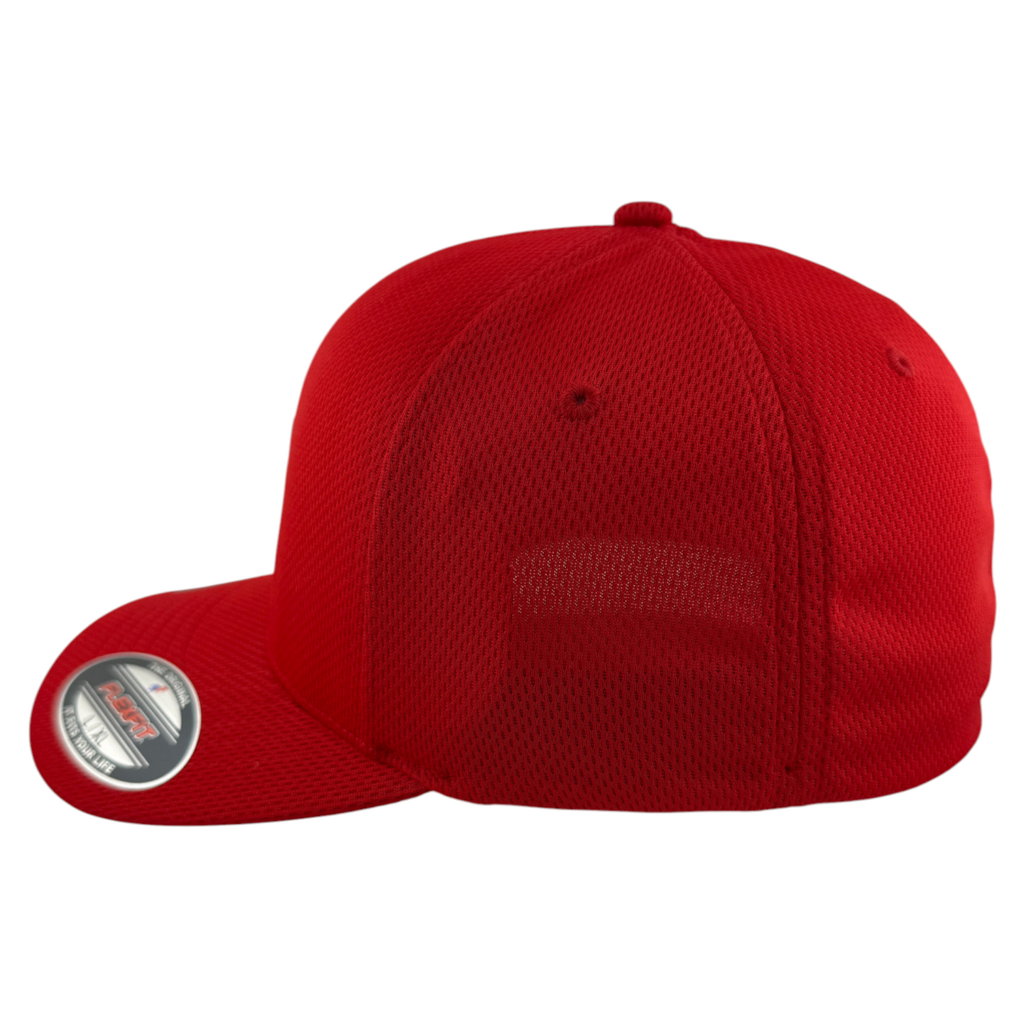 Fox Racing Fox Head Tech Logo Red Sport Neo Mesh Stretch Flex Fit Hat Cap
