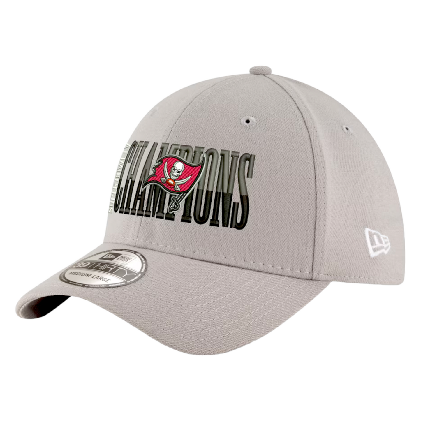 New Era Tampa Bay Buccaneers Super Bowl LV Champions Grey 39Thirty Flex Hat Cap