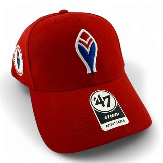 '47 Brand Atlanta Braves MLB Local Side Patch Red Feather MVP Adjustable Hat Cap