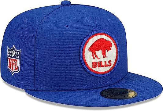 New Era Buffalo Bills 2022 Sideline NFL Historic Logo Blue 59FIFTY Fitted Hat Cap