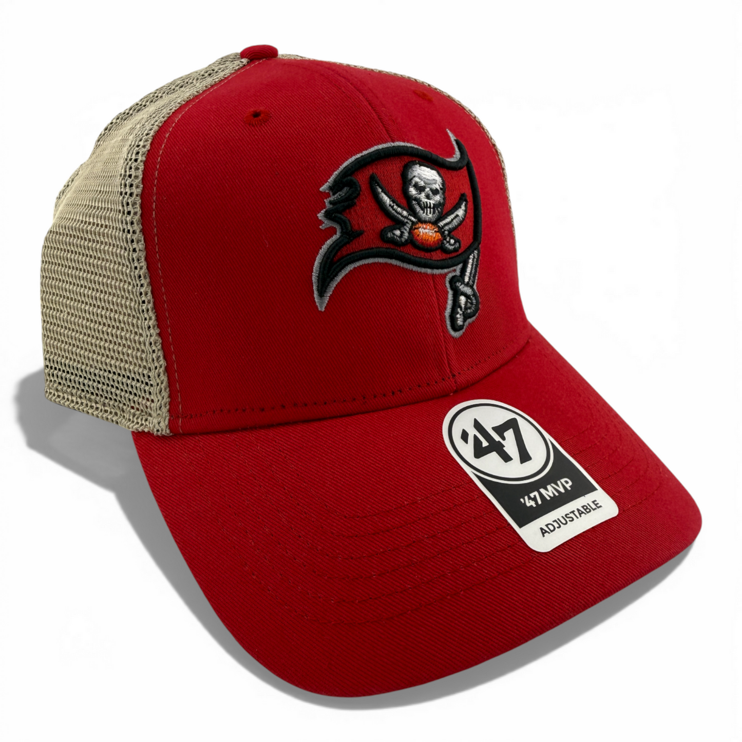'47 Brand Tampa Bay Buccaneers NFL Trawler Mesh Snap Back MVP Adjustable Hat Cap