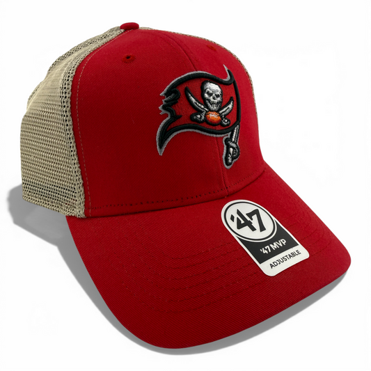 '47 Brand Tampa Bay Buccaneers NFL Trawler Mesh Snap Back MVP Adjustable Hat Cap