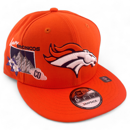 New Era Denver Broncos NFL Icon Mountains 9FIFTY Snapback Adjustable Hat Cap