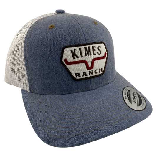 Kimes Ranch The Distance Trucker Denim Western Rodeo Snapback Adjustable Hat Cap
