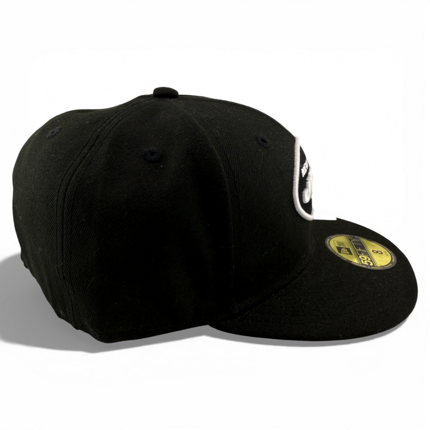 New Era New York Jets NFL Team Classic Black/White Logo 59Fifty Fitted Hat Cap