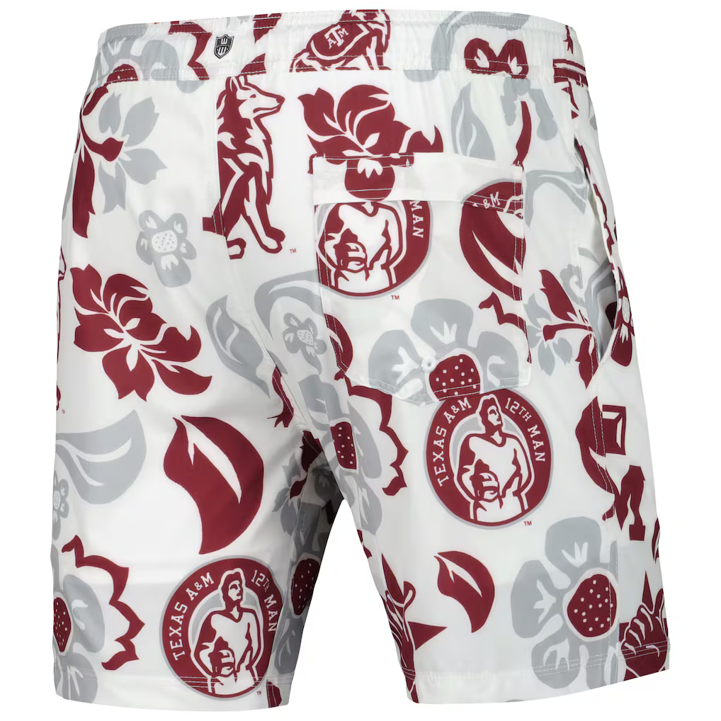 Wes & Willy Texas A&M Aggies NCAA Hawaiian Vault Tech Swimming Trunks Mens XXXL