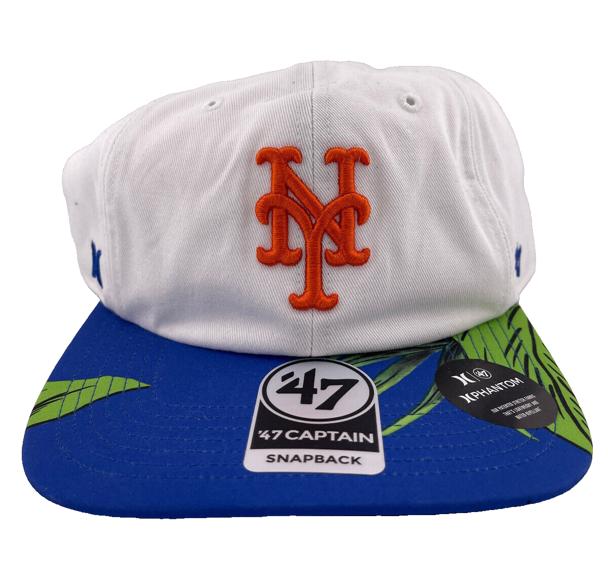 '47 Captain New York Mets MLB Paradise White/Blue Captain Adjustable Snapback Hat