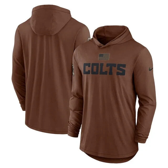 Nike Dri-Fit Indianapolis Colts Salute To Service Hooded Long Sleeve Men's XXL