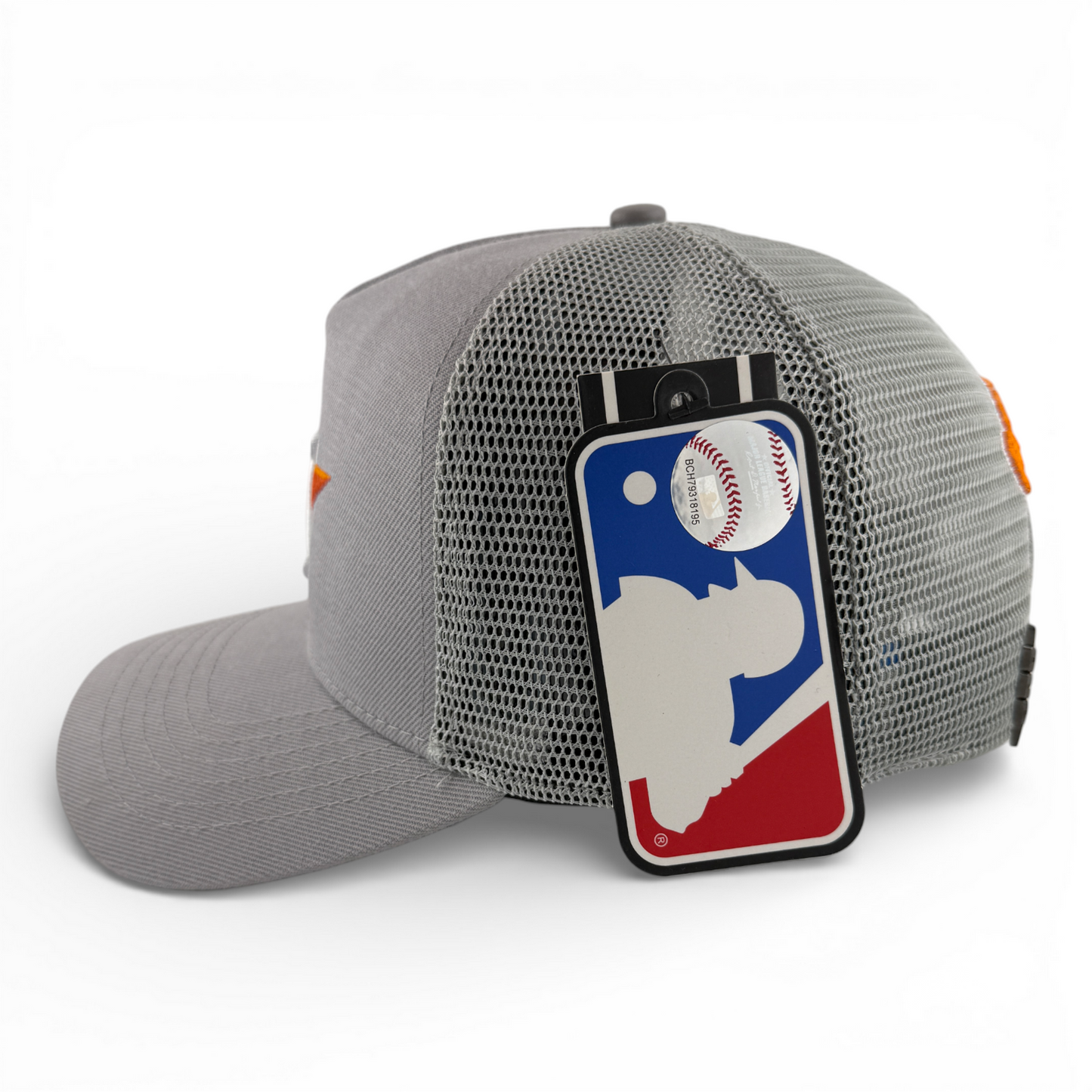 Pro Standard Houston Astros MLB Grey Mesh Trucker Adjustable Snapback Hat Cap