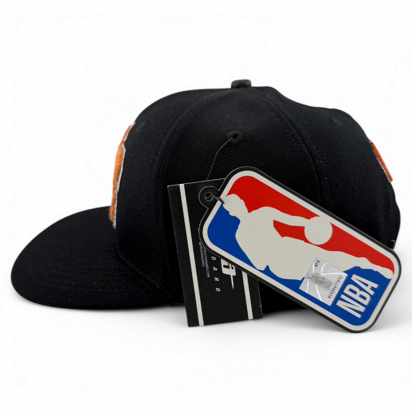 Pro Standard Phoenix Suns S Shag Logo Black/Orange Snapback Adjustable Hat Cap