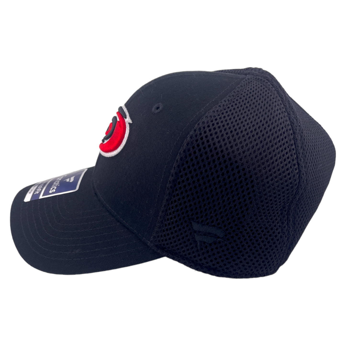 Fanatics Carolina Hurricanes Canes Logo NHL Hockey Neo Black Stretch Fit Hat