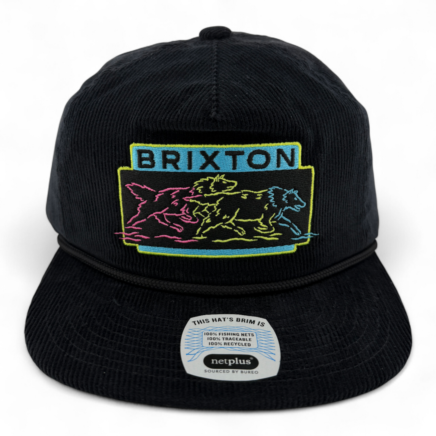 Brixton Company Neon Wolf Pack MP Corduroy Rope Golf A-Frame Snapback Adjustable