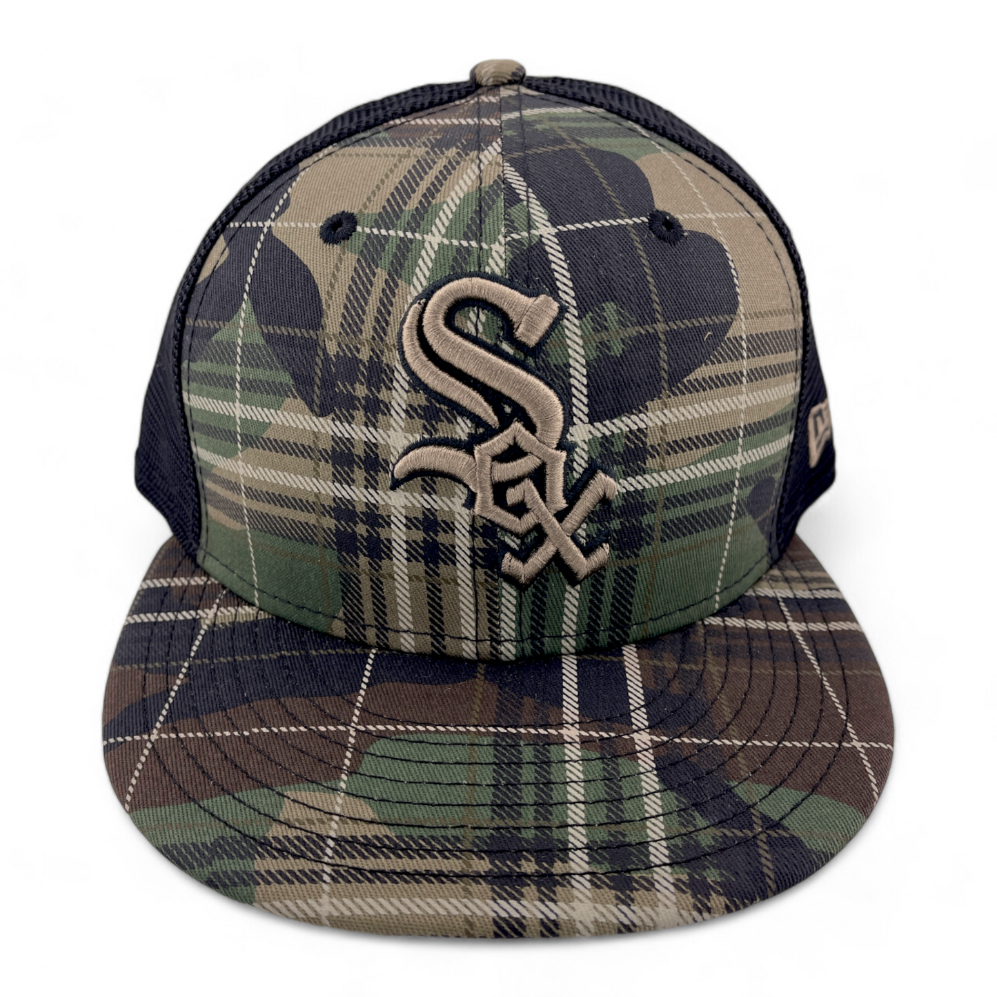 New Era Chicago White Sox MLB Camo Plaid 9FIFTY Mesh Snapback Adjustable Hat Cap