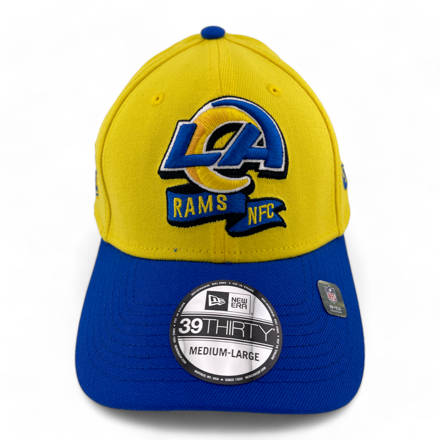 New Era Los Angeles Rams NFL 2022 Sideline Yellow 39Thirty Hat Cap