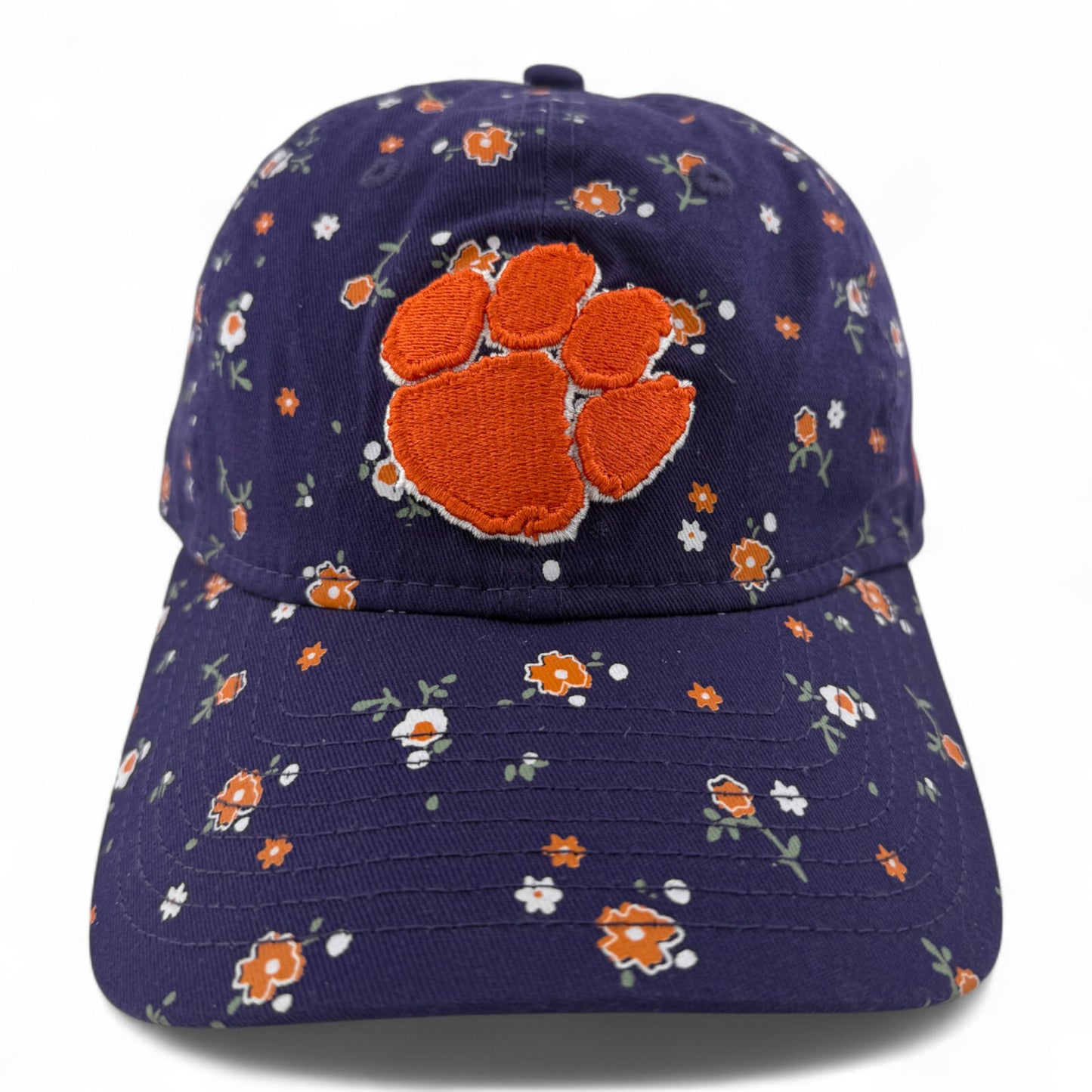 New Era Clemson Tigers NCAA Floral Orange 9Twenty Adjustable Dad Hat Women's