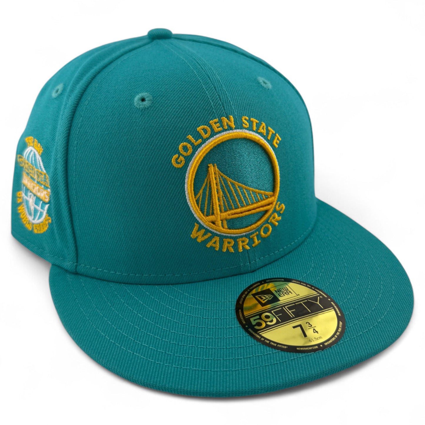 New Era Golden State Warriors NBA Teal 6x World Champions 59Fifty Fitted Hat