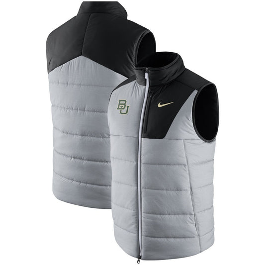 Nike Baylor University BU Bears NCAA Sideline Player Full Zip Puffer Vest Sz XL