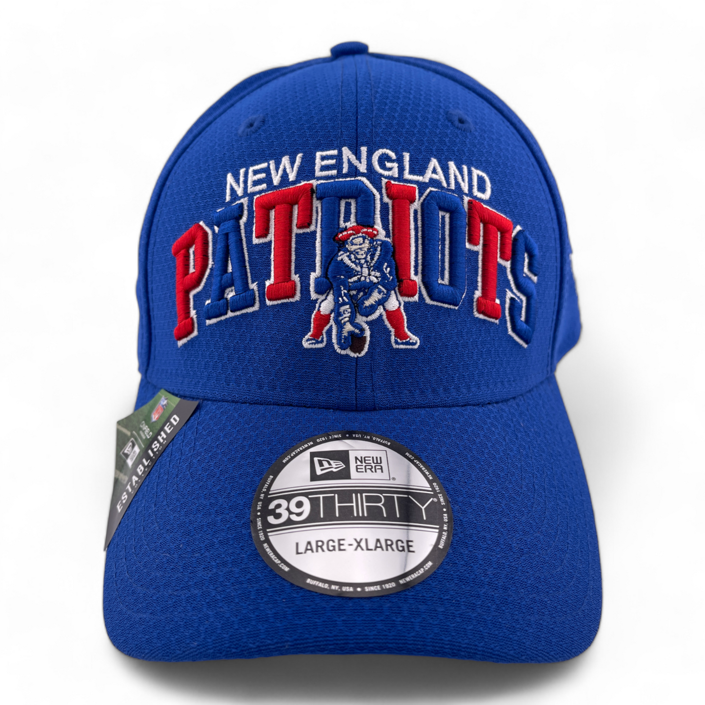 New Era New England Patriots NFL 2019 Sideline Throwback Logo 39Thirty Hat Cap