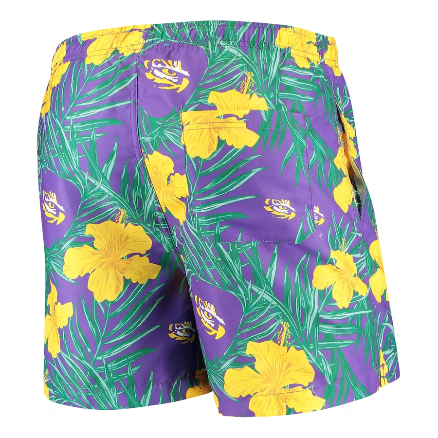 FOCO Louisiana State University LSU Floral Island Palm Swim Trunks Men's Size XL