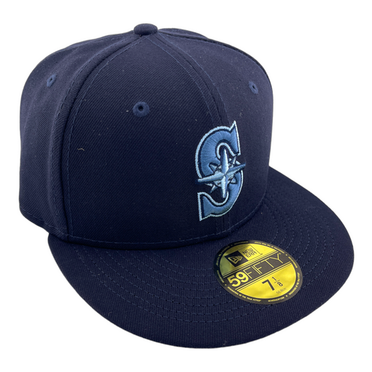 New Era Seattle Mariners MonoCamo Pack Sweatband Navy Blue UV 59FIFTY Fitted Hat Cap