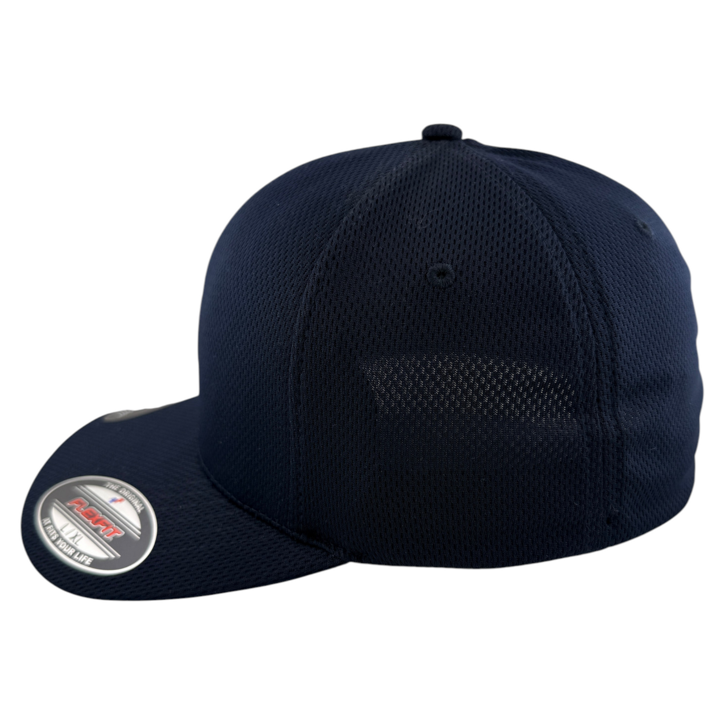 Fox Racing Fox Head Tech Logo Navy Blue Sport Neo Mesh Stretch Flex Fit Hat Cap