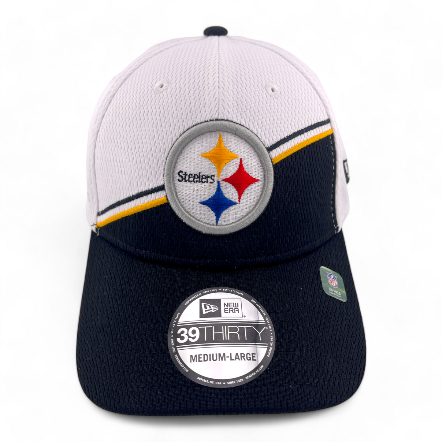 New Era Pittsburgh Steelers NFL 2023 Sideline Black Neo 39Thirty Flex Fit Hat Cap