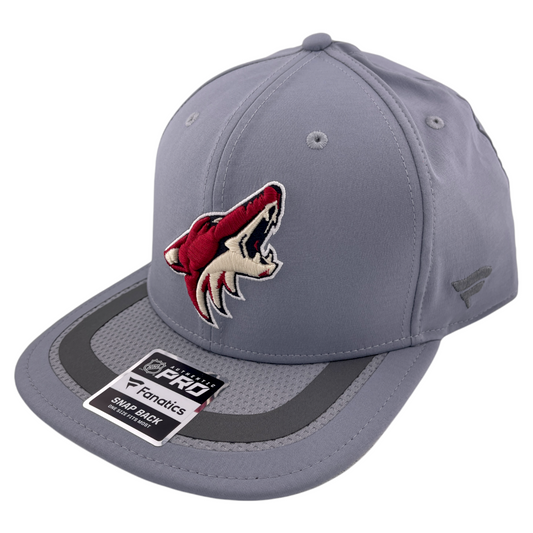 Fanatics Arizona Coyotes NHL Hockey Grey Pro Snapback Adjustable Hat Cap