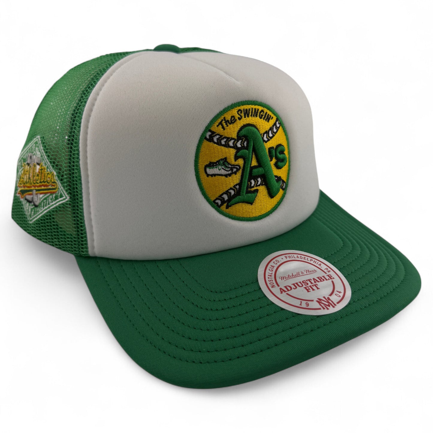 Mitchell & Ness Oakland Athletics A's MLB Foam Trucker Snapback Adjustable Hat