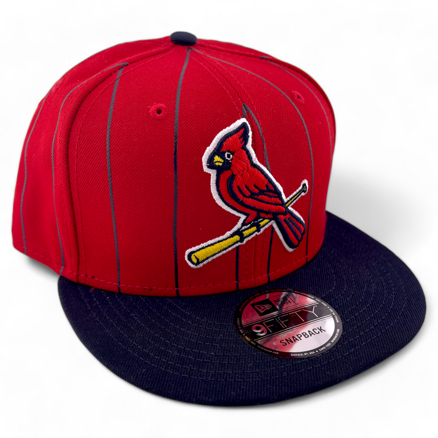 New Era St. Louis Cardinals MLB Vintage Pinstripe Birdcage 9Fifty Snapback Hat