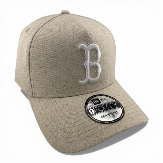 New Era Boston Red Sox MLB Oat Hemp Tan A-Frame 9Forty Snapback Adjustable Hat