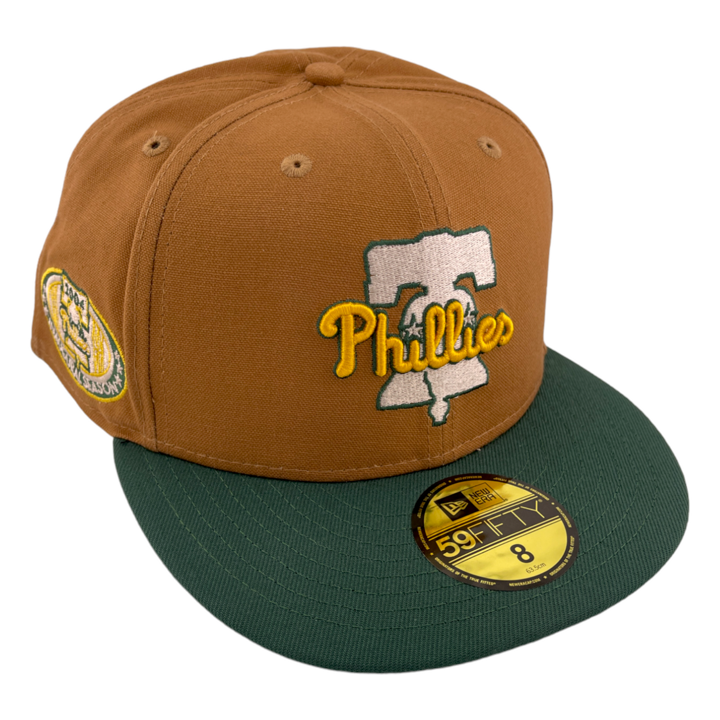 New Era Philadelphia Phillies Inaugural Game Patch Bell Tan/Green 59FIFTY Hat Cap