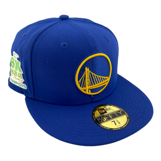 New Era Golden State Warriors 6x Champions Patch Blue/Green 59Fifty Fitted Hat Cap