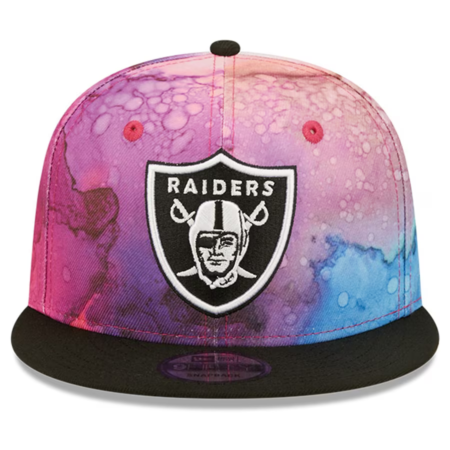 New Era Las Vegas Raiders Crucial Catch 2022 NFL Ink-Dyed 9FIFTY Snapback Hat Cap