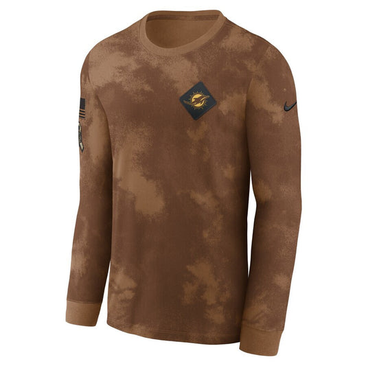 Nike Dri-Fit Miami Dolphins 2023 Salute To Service Long Sleeve T-Shirt Men's S