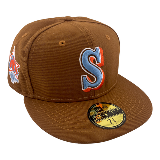 New Era Seattle Mariners MLB 50th All-Star Game Brown/Blue UV 59Fifty Fitted Hat Cap