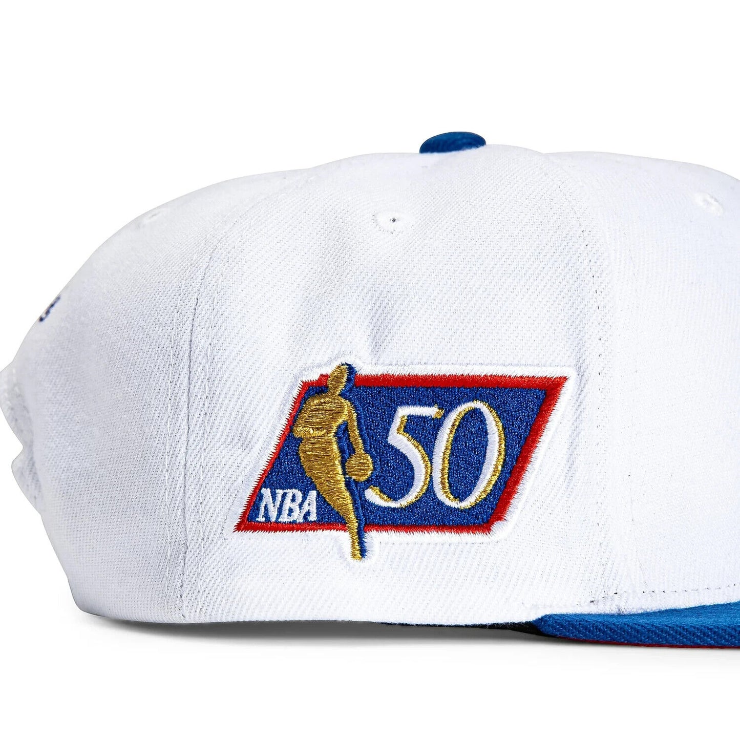 Mitchell & Ness New Jersey Nets NBA 50th Anniversary Patch White Snapback Hat