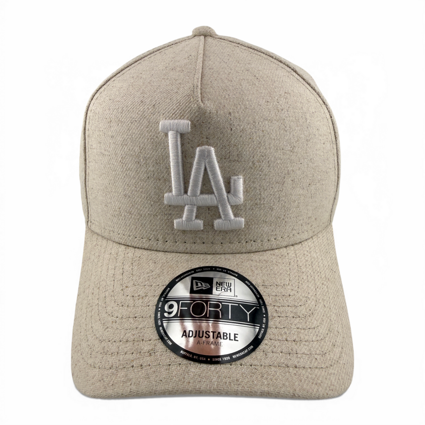 New Era Los Angeles Dodgers Oat Hemp Tan A-Frame 9Forty Snapback Adjustable Hat