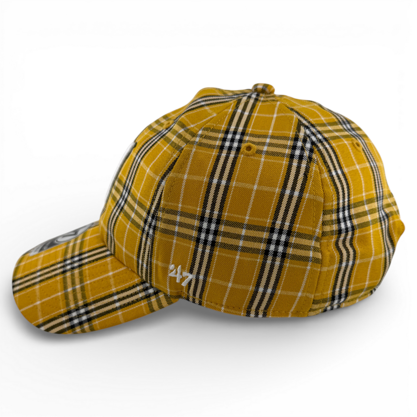 47 Brand Worcester Red Sox WooSox Plaid Honey Buggin Clean Up Adjustable Dad Hat