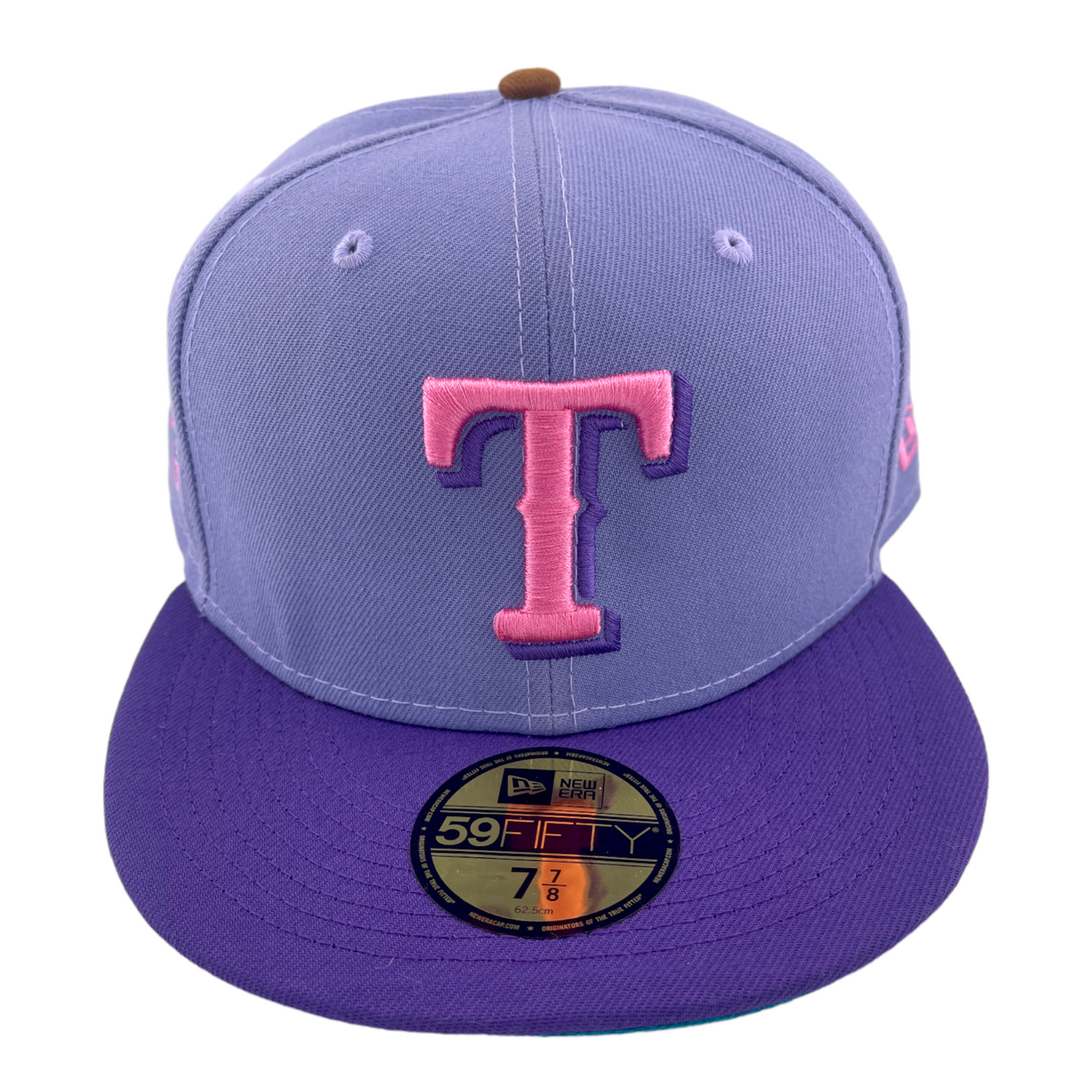 New Era Texas Rangers 40th Anniversary Patch Bunny Purple/Blue UV 59FIFTY Hat Cap