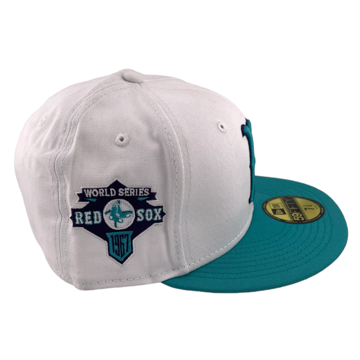 New Era Boston Red Sox MLB 1967 World Series Patch Teal 59Fifty Fitted Hat Cap