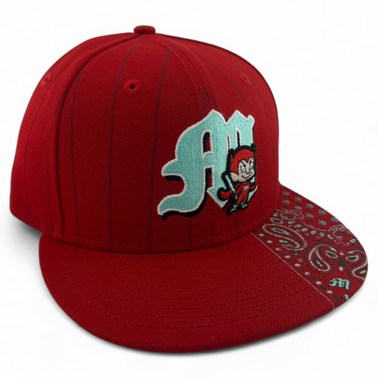New Era Diablos Rojos del México LMB Pinstripe Bandana 59FIFTY Fitted Hat Cap