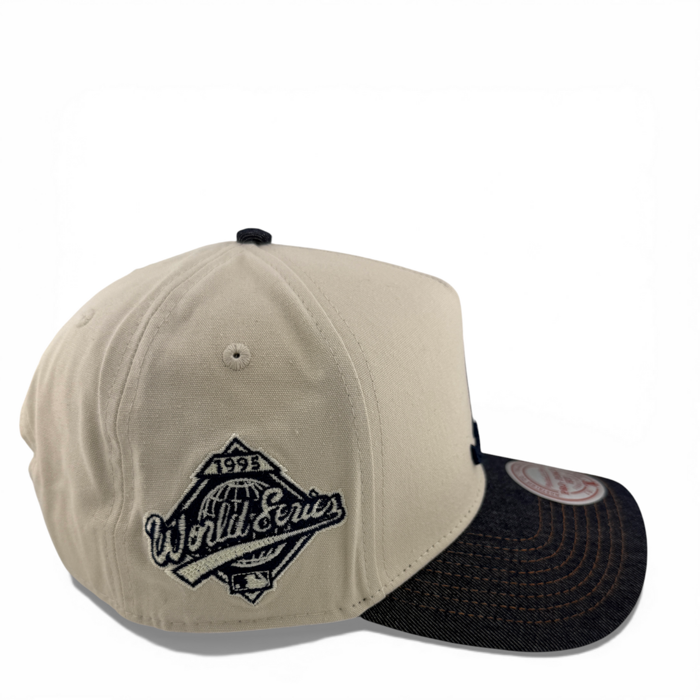 Mitchell & Ness Atlanta Braves Denim A-Frame Pro Pinch Fit Snapback Adjustable
