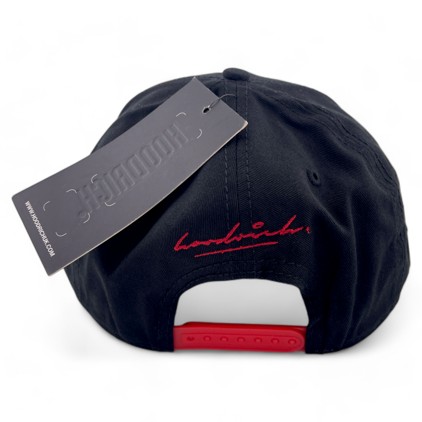 Hoodrich OG Mark Snap Side Patch Black Flat Bill Adjustable Snapback Hat Cap