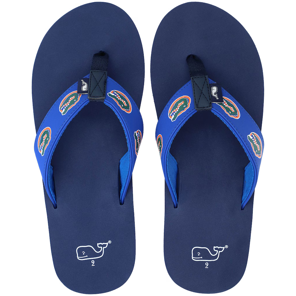 Vineyard Vines Florida Gators NCAA Flip Flops Thongs Unisex Men's 7 Women's 8.5