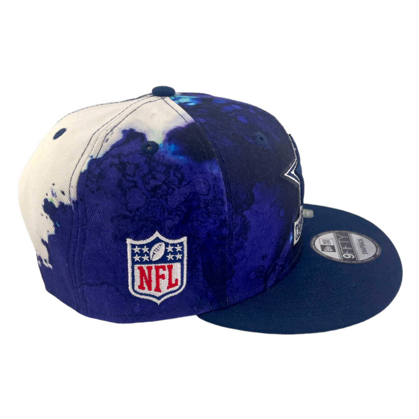 New Era Dallas Cowboys 2022 Sideline Ink Dye NFL Blue/White 9FIFTY Snapback Hat Cap