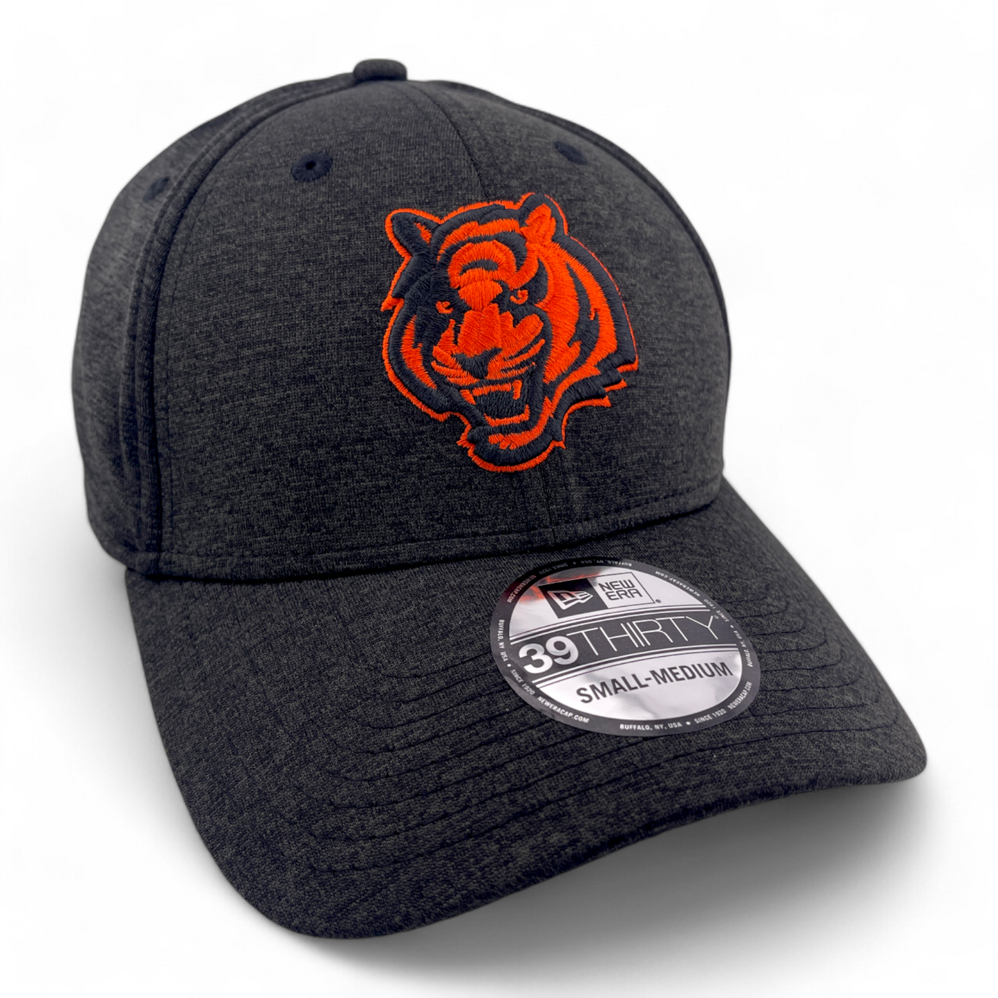 New Era Cincinnati Bengals NFL Shadow Land Heathered Grey 39Thirty Flex Fit Hat