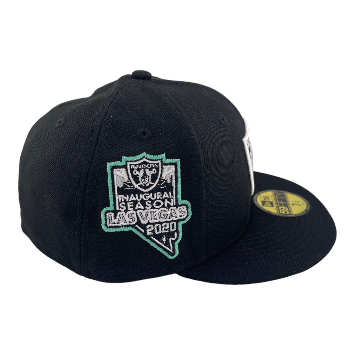 New Era Las Vegas Raiders Inaugural Season Side Patch Black 59FIFTY Fitted Hat Cap